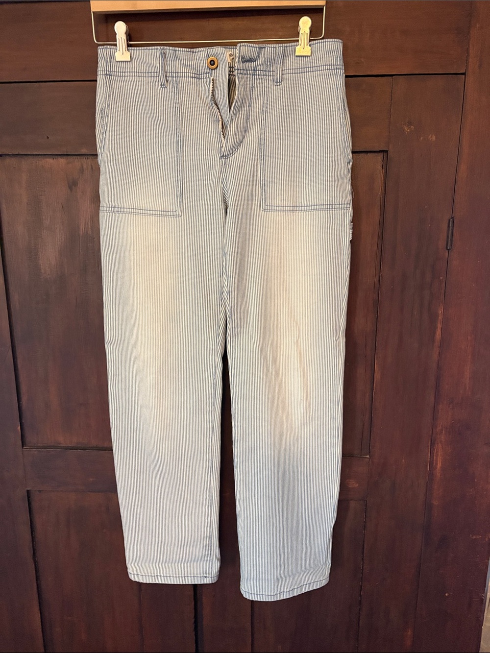 Carve Designs Light Blue Pinstripe Corduroy Women's Pants